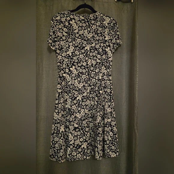 Maggy London Navy and White Floral Dress - Picture 2 of 3